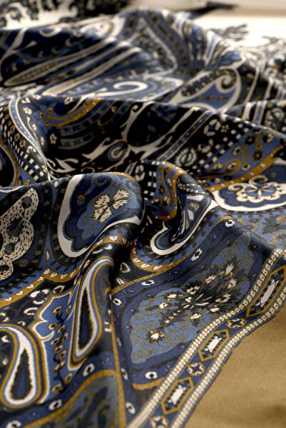 Bursa İpek Μεταξωτό σάλι Sura με μοτίβο Χακί Νείλου