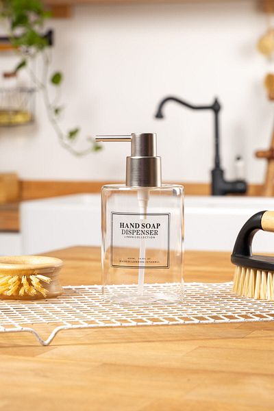 FH finehome Δοχείο υγρού σαπουνιού Virana Borosilicate Στρογγυλό Γυαλί