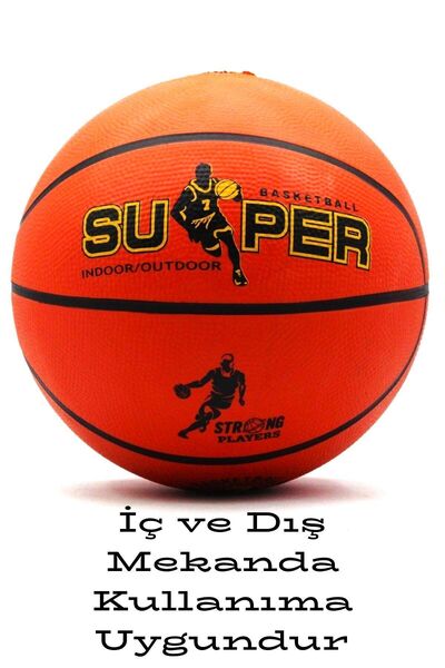 İMVULA Basketbol Topu Iç Dış Mekan Pompa Hediyeli 7 Numara Turuncu