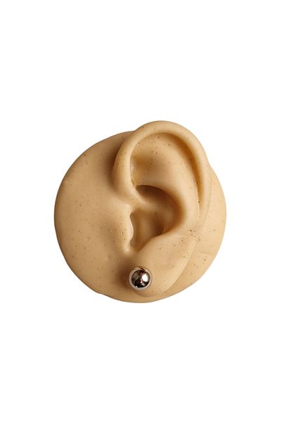 Osha Aksesuar Silver Color Pearl Ball Earrings
