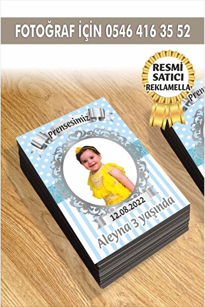 reklamatolye Kişiye Özel Resimli Doğum Günü Magneti 5 Temalı 7x5 Cm 10 Adet