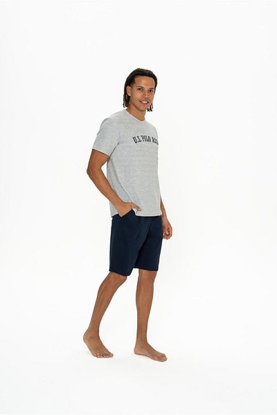 U.S. Polo Assn. Πόλο Ασν. Σετ ανδρικό γκρι σορτς