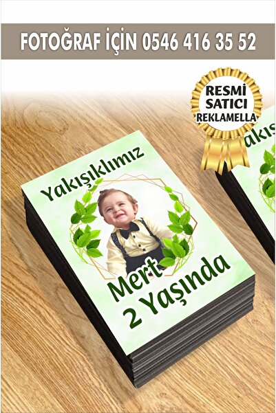 reklamatolye Kişiye Özel Resimli Doğum Günü Magneti 7 Temalı 7x5 Cm 10 Adet