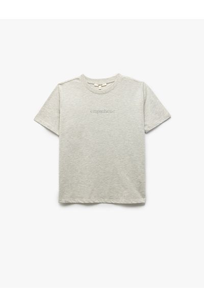 Koton Crew Neck Short Sleeve Printed Women's T-Shirt