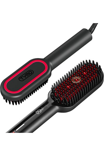 TYMO Ionic Plus Saç Düzleştirici Fırça, Kalın ve Kıvırcık Saçlar İçin, 16 Isı...