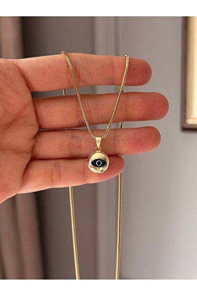 emy by emel luxury silver jewelry Altın Kaplama Nazar Boncuklu Göz Yılan Zinc...