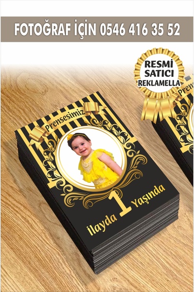 reklamatolye 8x6 cm Kişiye Özel Resimli Doğum Günü Magneti 4 Temalı 10 Adet