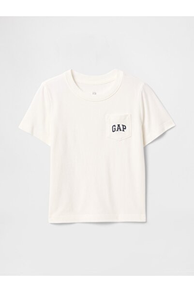 GAP Erkek Bebek Beyaz Logo T-Shirt