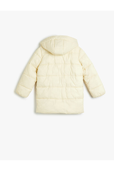 Koton Παλτό με κουκούλα με φερμουάρ που κλείνει με ελαστικές μανσέτες