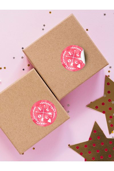 sticker Love Sticker 100Pcs / 3 X 3 cm Thank You Adhesive Product Packaging