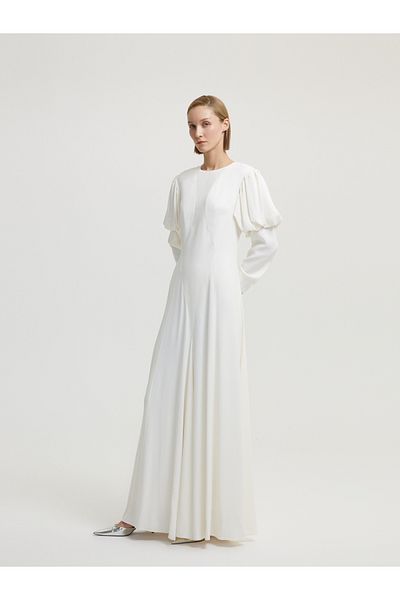 BAQA White Dress with Cuff Detail