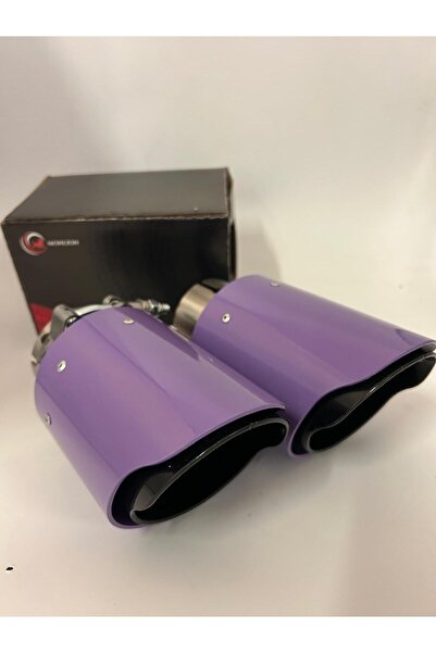 Monlion 90mm Parlak Açık Mor Tekli Egzoz Ucu
