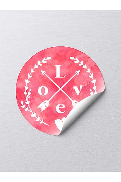 sticker Love Sticker 100Pcs / 3 X 3 cm Thank You Adhesive Product Packaging