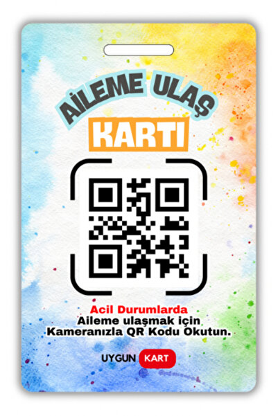 UygunKart Acil Durumlarda Ailemi Ara Kartı - Aileme Ulaş Kartı -çocuklar -yaş...