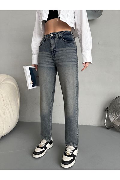alanora Jean Mom pentru femei cu talie înaltă elastică/Lycra