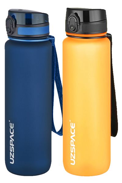 Uzspace FiftyFifty 1000ml Tritan Water Bottle - Set of 2