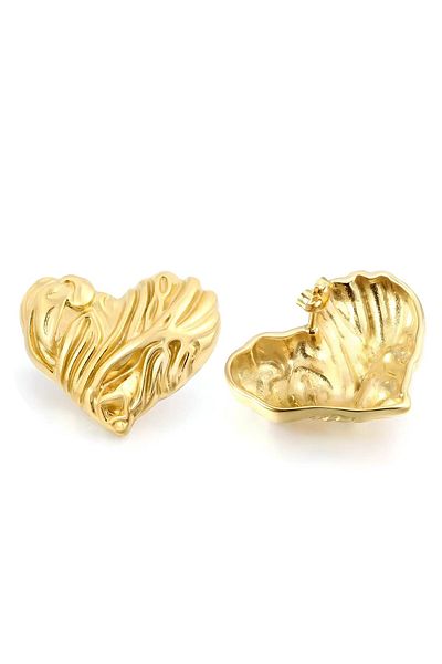 Janset Heart Steel Earrings