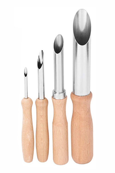 Artlantis Seramik Kil Çömlek Delik Kesici Seti 4 Parça 1 Paket Polimer Kil Oy...