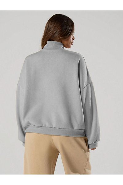 BayBayan Women's Half Zip New Basic Pullover Sweatshirt