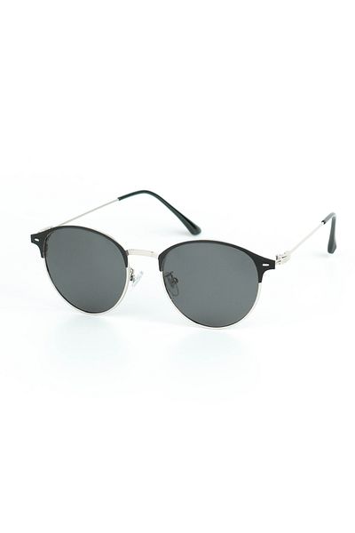 Belletti Unisex Silver Black Polarized Protection Oval Model Sunglasses