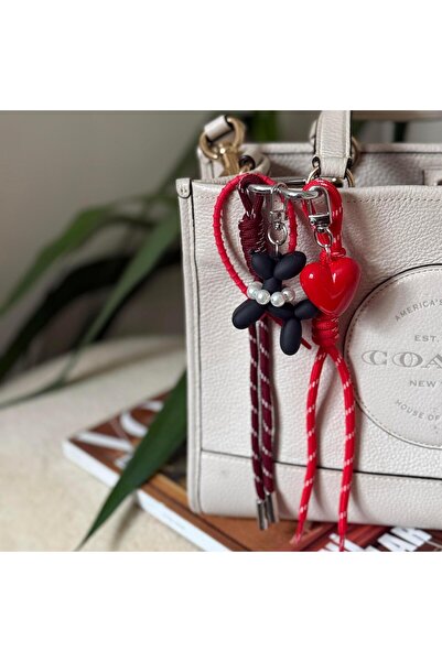 Alice İsstanbul Red Pearl Balloon Dog Charm Bag Accessory&Keychain