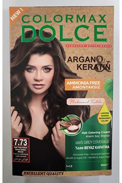 COLORMAX DOLCE Colormax Amonyaksız Saç Boyası 7.73 Açık Tütün Kahve