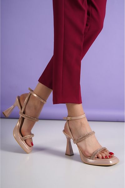 Hvz Pantofi cu platformă Roze Stone pentru femei (12 cm)