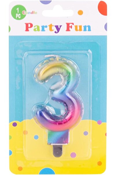 AKDC شمعة عيد ميلاد مرقمة فنية (الطول 9 سم × العرض 5 سم × الارتفاع 1 سم) متعد...