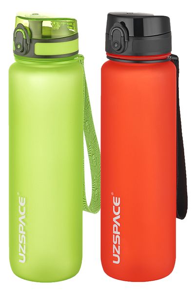 Uzspace FiftyFifty Set of 2 1000ml 1 Liter Tritan Water Bottle