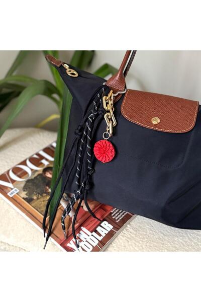 Alice İsstanbul Black Corded Flower Bag Accessory&Keychain
