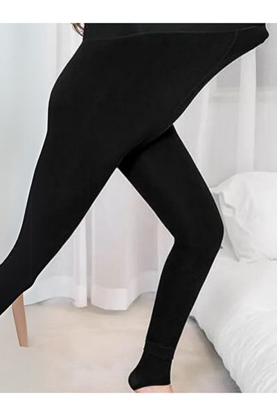 ARTUAL Γυναικείο κολάν Plus Size - Εσωτερικό βελούδινο φλις, θερμικό μπανιέρα, γούνινο βελούδινο