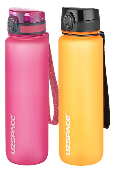 Uzspace FiftyFifty 1000ml Tritan Water Bottle - Set of 2
