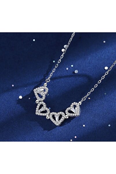 Mareluxe Dört Yapraklı Mıknatıslı Açılabilir Yonca Figürlü Kalpli Aşk Kolyesi...