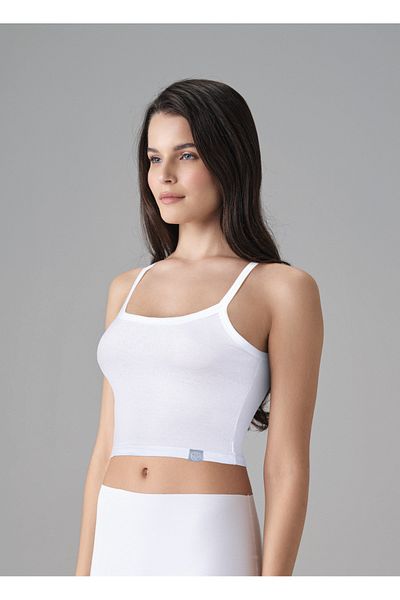 Doreanse Tricou scurt pentru femei cu bretele subțiri 9327