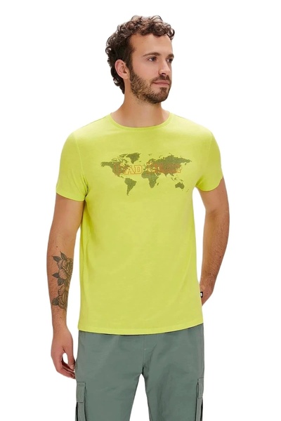 Bad Bear Badbear Globe Men's Tshirt - Neon Green