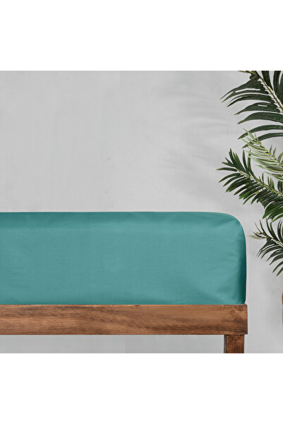 Sarev Monochrome %100 Pamuk Saten Düz Çarşaf Çift Kişilik-ocean