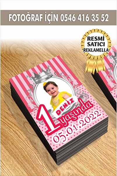 reklamatolye Kişiye Özel Resimli Doğum Günü Magneti 1 Temalı 7x5 Cm 10 Adet