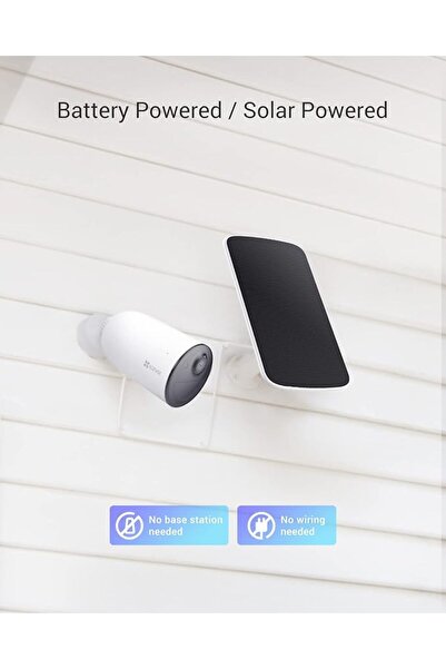 EZVIZ CS‑CB3 2 MP 2K görüntü, 5200 mAh pil ve güneş paneli destekli kablosuz dış mekan güvenlik kamerası
