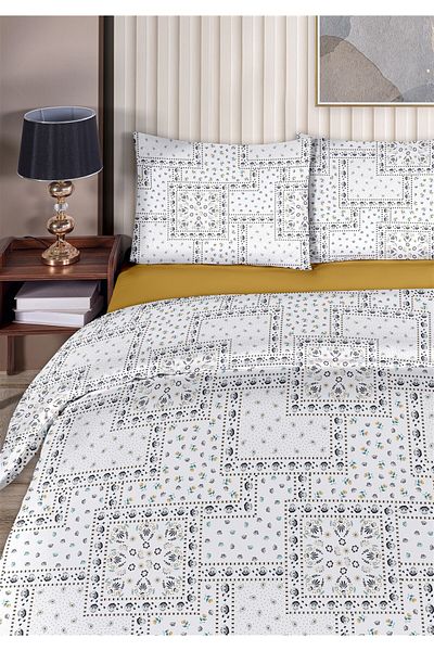 Evim Minnie 100% Cotton Akfil Cotton Single Duvet Cover Set 160X220Cm Mustard
