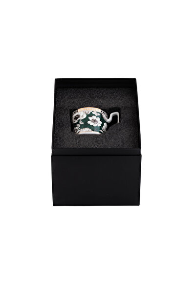 HIC Gold Plated Ceramic Tea Cup Set Of 2 Cups