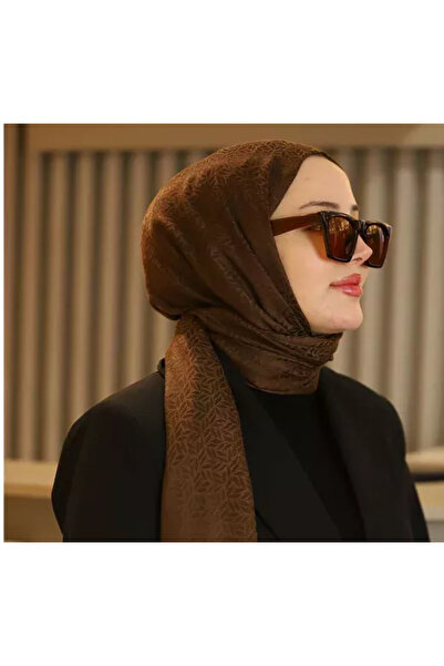 Yaprak Desen Jakarlı Şal