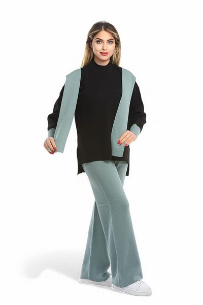NEWCO Double Strick Set with Scarf Detail