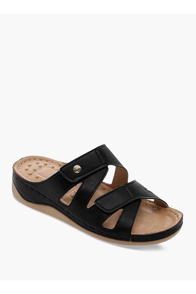 Flora Bella by Shoexpress Flora Bella Solid Slip-On Strappy Sandals