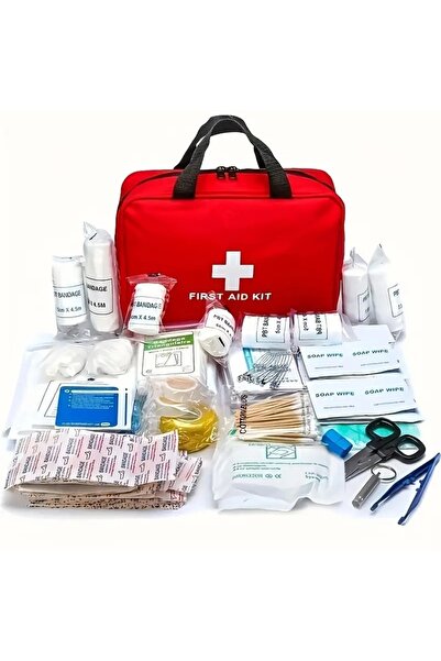 First Aid مجموعة الإسعافات الأولية المحمولة العالمية للمنزل/المدرسة/الأنشطة ا...