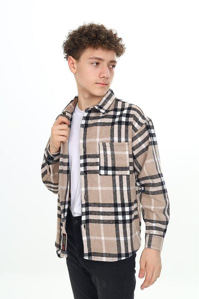Pi Pengai Cămașă de lumberjack cu model în carouri pentru băiat P2001