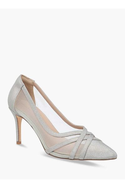 Flora Bella by Shoexpress Flora Bella Textured Slip-On Pumps with Stiletto Heels