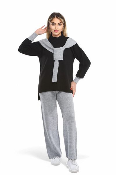 NEWCO Double Strick Set with Scarf Detail