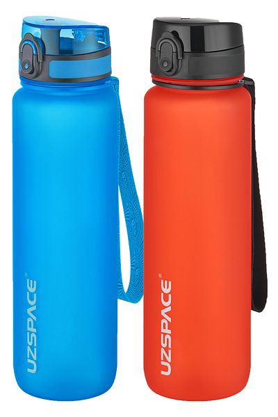 Uzspace FiftyFifty Set of 2 1000ml 1 Liter Tritan Water Bottle