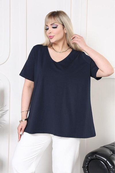 EMEZ Navy blue V-neck T-shirt