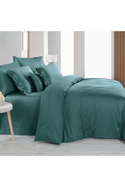 Sarev Monochrome %100 Pamuk Saten Nevresim Çift Kişilik-ocean